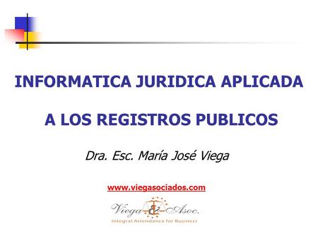 INFORMATICA JURIDICA APLICADA A LOS REGISTROS PUBLICOS