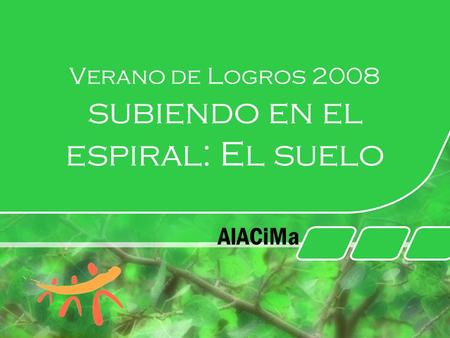 Verano de Logros 2008 subiendo en el espiral: El suelo AlACiMa.