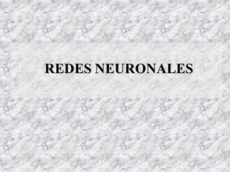 REDES NEURONALES.