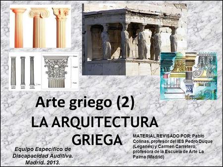 LA ARQUITECTURA GRIEGA