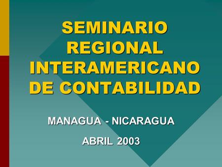SEMINARIO REGIONAL INTERAMERICANO DE CONTABILIDAD