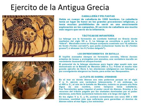 Ejercito de la Antigua Grecia