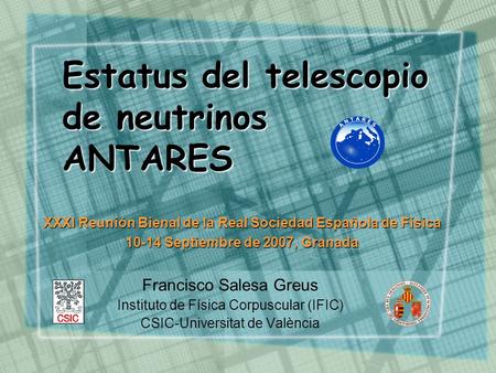 Estatus del telescopio de neutrinos ANTARES