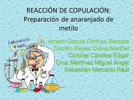 REACCIÓN DE COPULACIÓN: Preparación de anaranjado de metilo