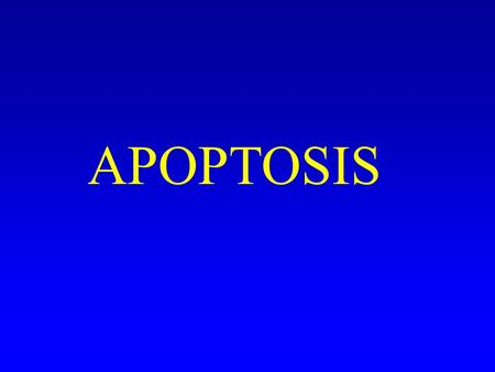 APOPTOSIS.