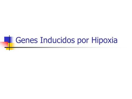 Genes Inducidos por Hipoxia