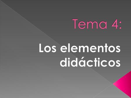 Los elementos didácticos