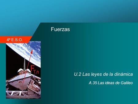 4º E.S.O. Fuerzas U.2 Las leyes de la dinámica A.35 Las ideas de Galileo.