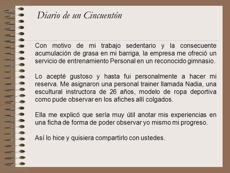 Diario de un Cincuentón
