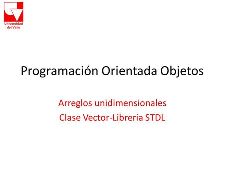 Programación Orientada Objetos