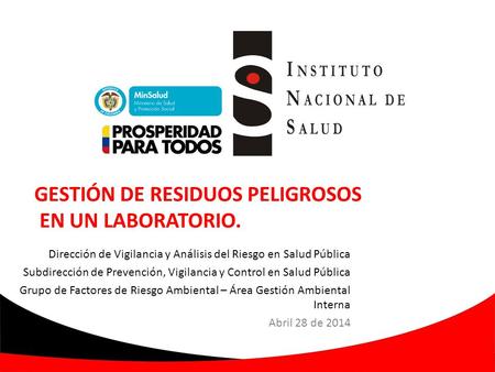 GESTIÓN DE RESIDUOS PELIGROSOS EN UN LABORATORIO.