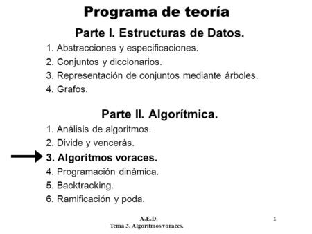 Parte I. Estructuras de Datos.