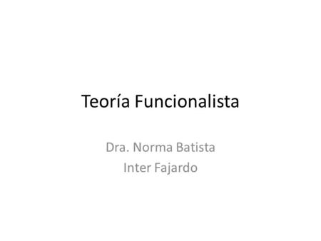 Dra. Norma Batista Inter Fajardo