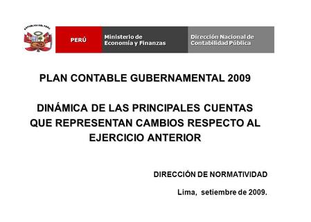 PLAN CONTABLE GUBERNAMENTAL 2009