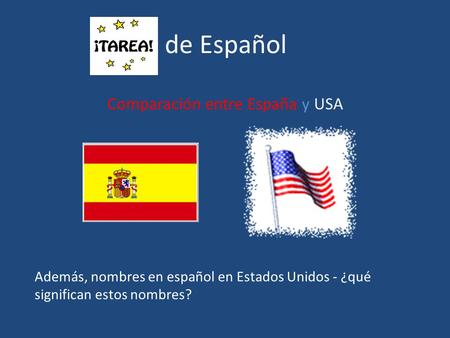 Comparación entre España y USA