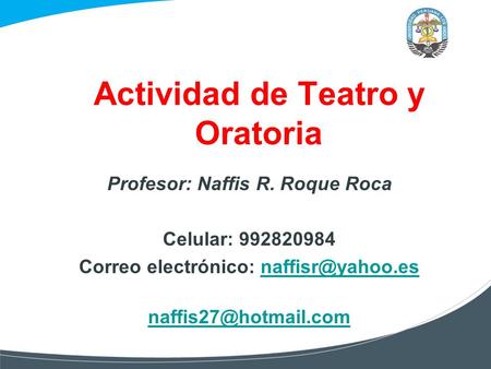 Actividad de Teatro y Oratoria