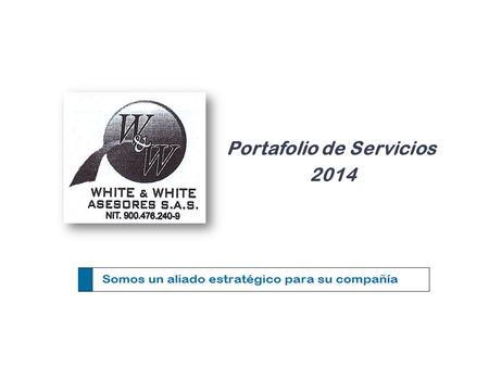 Portafolio de Servicios 2014