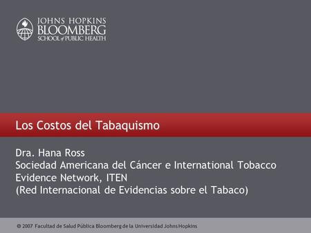 Los Costos del Tabaquismo