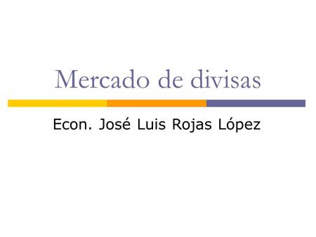 Econ. José Luis Rojas López