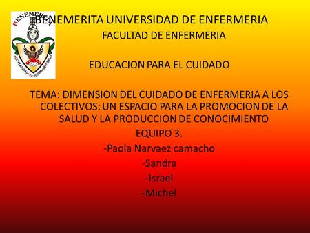 BENEMERITA UNIVERSIDAD DE ENFERMERIA