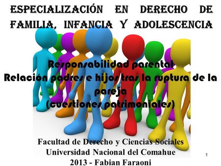 Especialización en Derecho de Familia, Infancia y Adolescencia