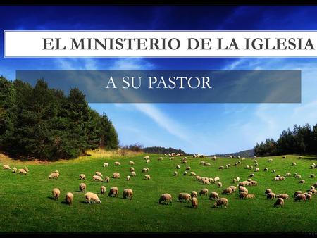 El Ministerio de la Iglesia