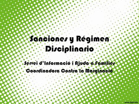 Sanciones y Régimen Disciplinario