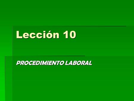 PROCEDIMIENTO LABORAL