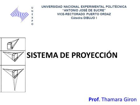 SISTEMA DE PROYECCIÓN Prof. Thamara Giron