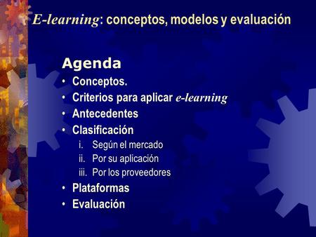 E-learning: conceptos, modelos y evaluación