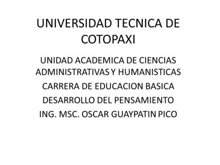 UNIVERSIDAD TECNICA DE COTOPAXI
