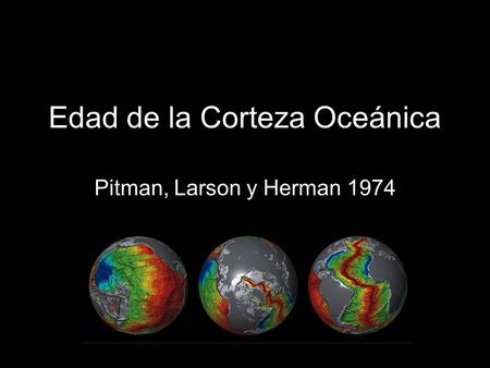Edad de la Corteza Oceánica