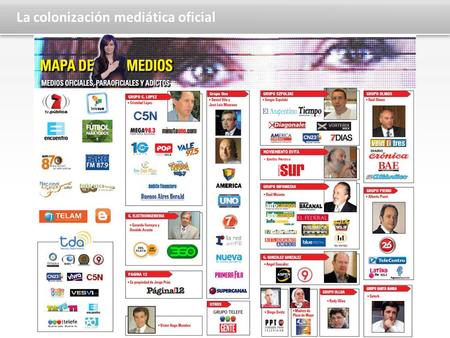 La colonización mediática oficial. Ejemplo de colonización mediática oficial En Buenos Aires y alrededores, donde viven 17 de los 44 millones de argentinos…