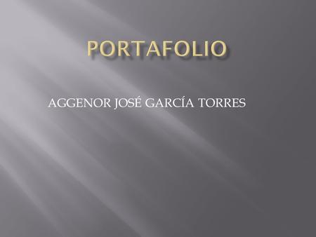 AGGENOR JOSÉ GARCÍA TORRES