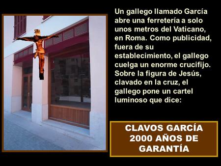CLAVOS GARCÍA 2000 AÑOS DE GARANTÍA
