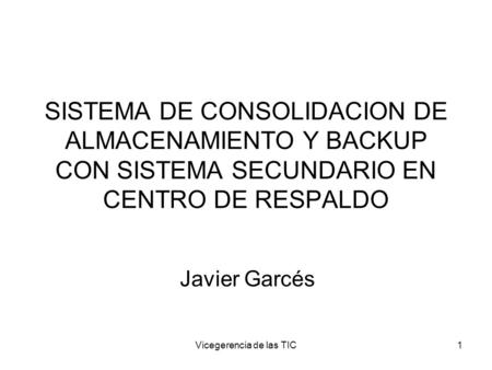 Vicegerencia de las TIC