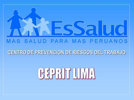 CENTRO DE PREVENCION DE RIESGOS DEL TRABAJO MESA DE SEGURIDAD Y SALUD EN EL TRABAJO Dra. Suci Mejía Córdova.