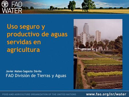 Uso seguro y productivo de aguas servidas en agricultura