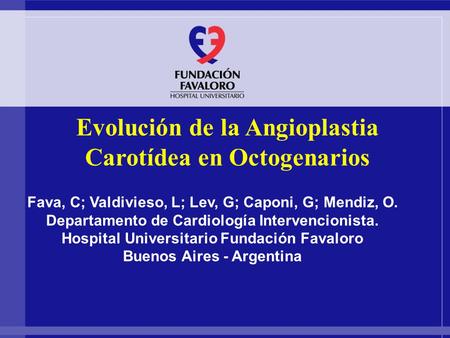 Evolución de la Angioplastia Carotídea en Octogenarios