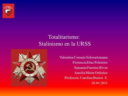 Totalitarismo: Stalinismo en la URSS