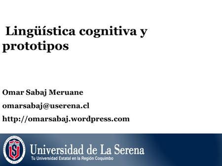 Lingüística cognitiva y prototipos