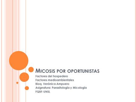 Micosis por oportunistas