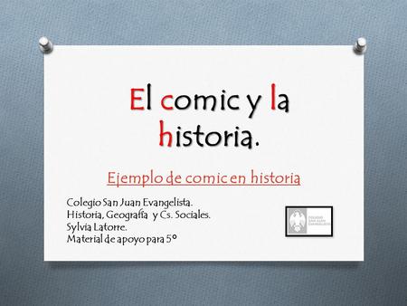 Ejemplo de comic en historia