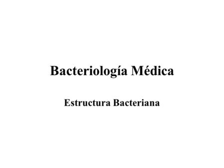 Estructura Bacteriana