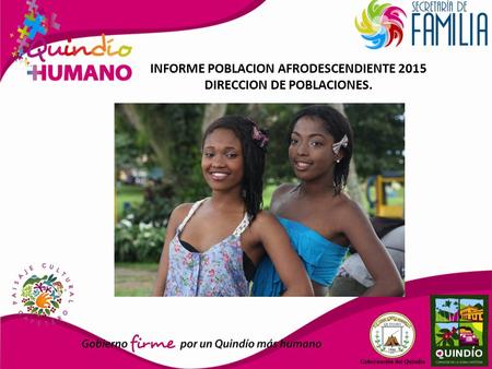 INFORME POBLACION AFRODESCENDIENTE 2015 DIRECCION DE POBLACIONES..