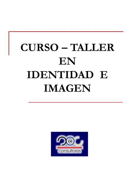 CURSO – TALLER EN IDENTIDAD E IMAGEN.