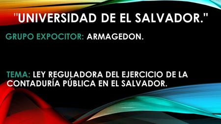 Universidad de el salvador.