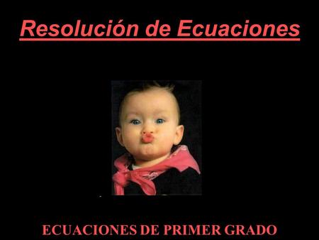 Resolución de Ecuaciones