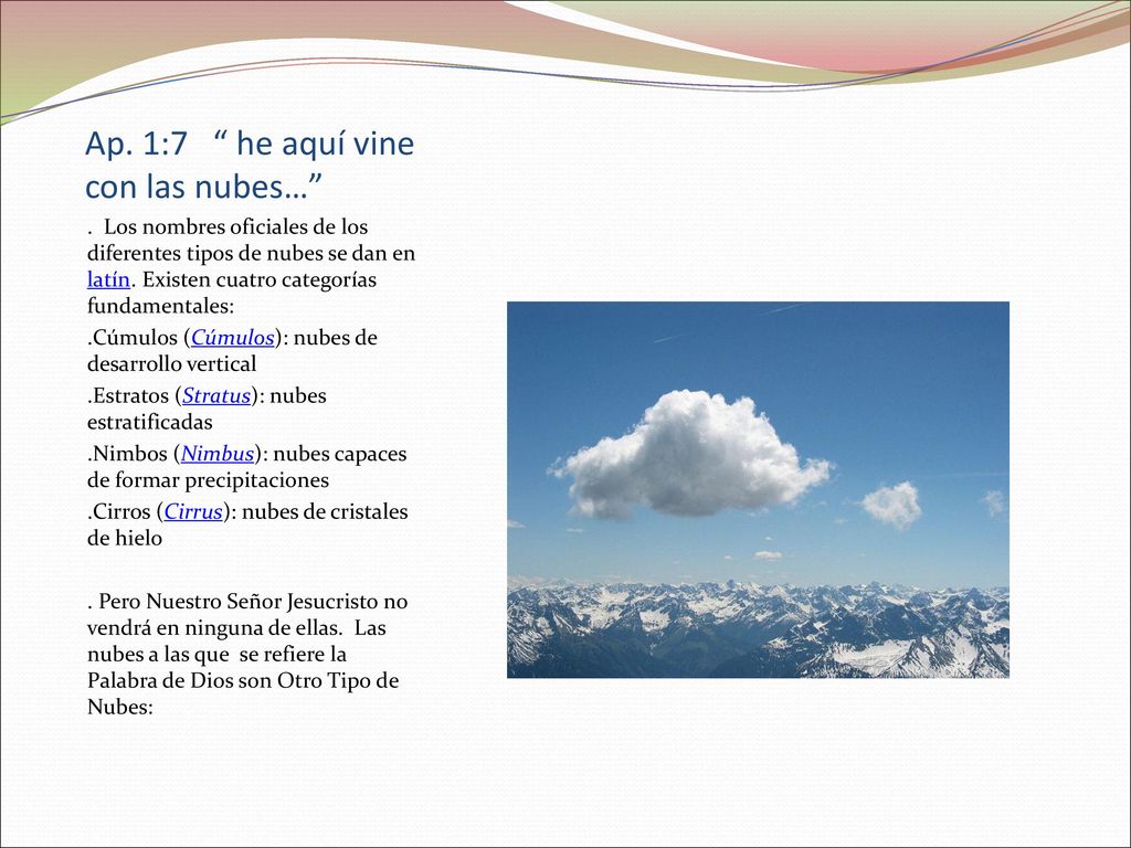 Ap 1 7 He Aqui Vine Con Las Nubes Ppt Descargar Ap 1 7 He Aqui Vine Con Las Nubes Ppt Descargar