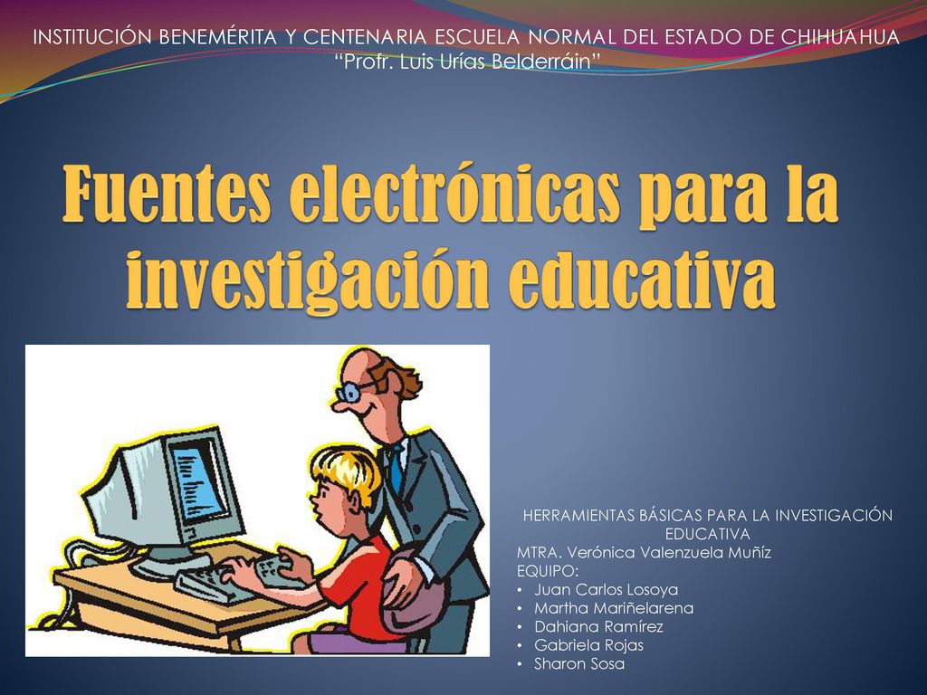 Fuentes electrónicas para la investigación educativa - ppt descargar